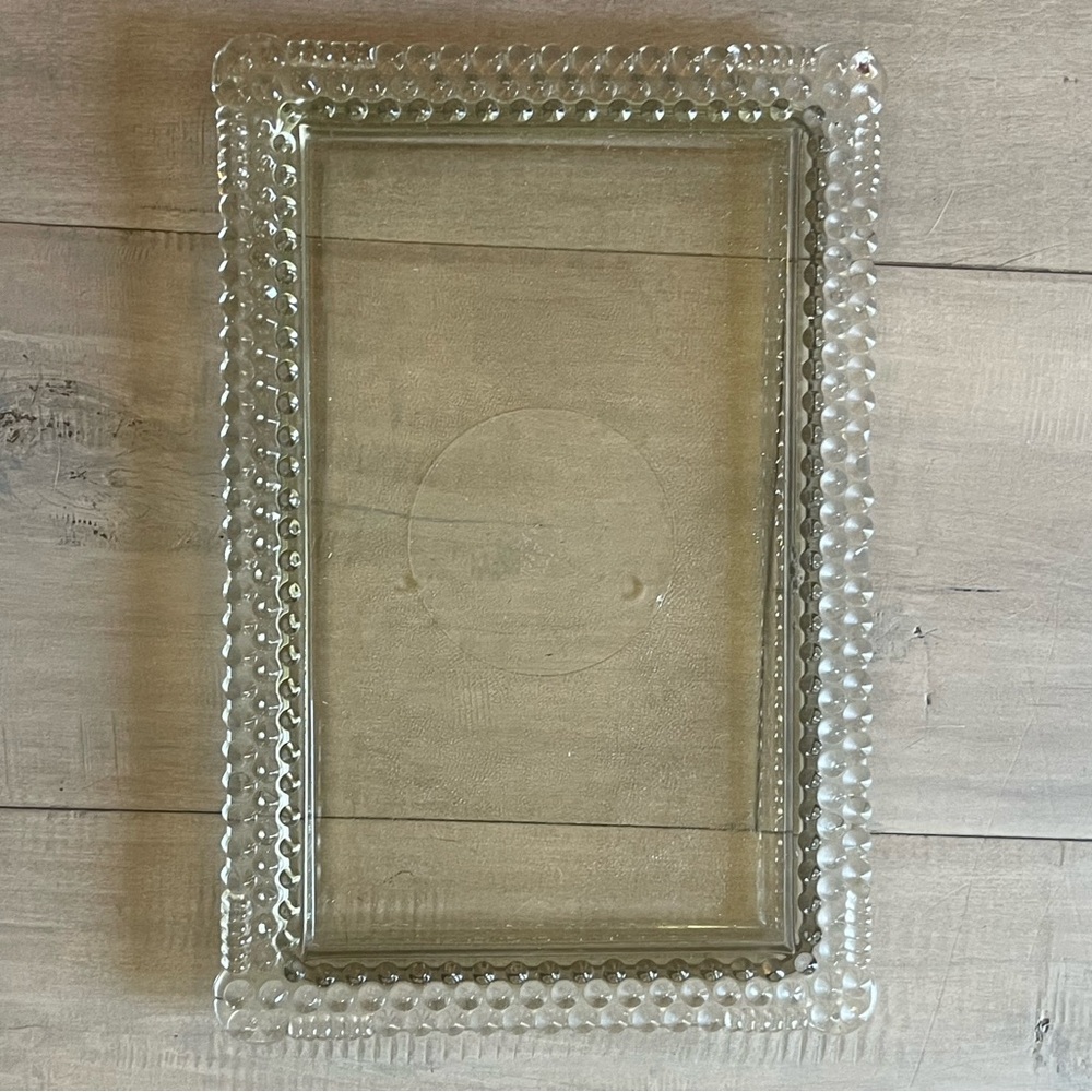 Heavy Clear Crystal Glass Rectangular Tray